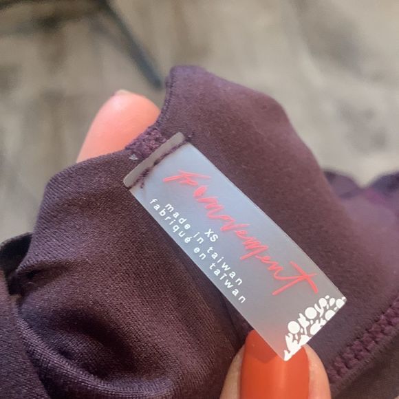 Free people down the line bra in black raisin - Picture 7 of 10